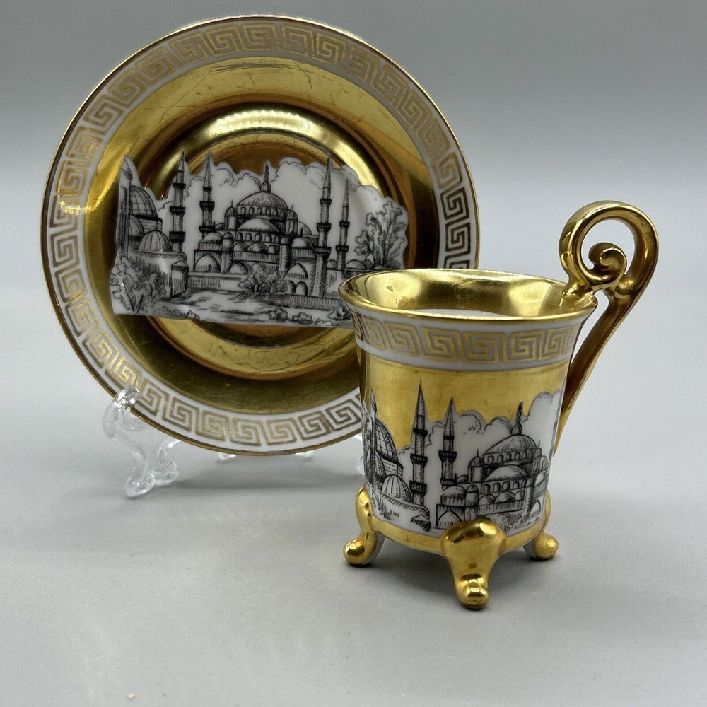 J.K. (Josef Kuba) Bavaria,‎ Germany " Orient" Tea Cup and Saucer